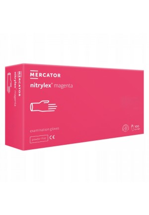Rękawice nitrylowe Nitrylex® PF Magenta, kolor fuksja - 100szt/op
