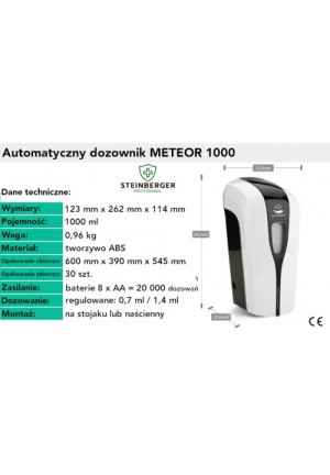 Automatyczny dozownik Steinberger model Meteor 1000, 1szt.