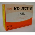 Strzykawka insulinowa KD-JECT III 1ml U100 z igłą wtopioną 30Gx1/2" / 0,3x12,7mm 100szt/op 870105